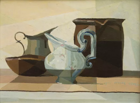 Brocchetta bianca a fiori 