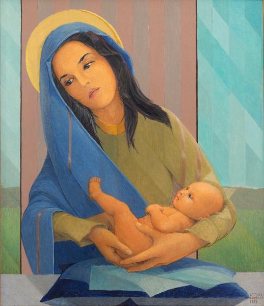 Madonna del cuscino azzurro  (collezione privata)