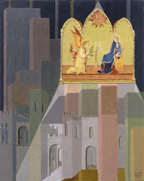 Annunciazione, Omaggio a Simone Martini